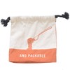 Packable Drawstring Pouch, Small Items, Travel, Inner Bag, Approx. 6.3