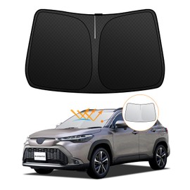 Windshield Sun Shade, Vehicle-Specific, UV Protection, No Suction Cup Required, Light Shielding, Insulation, Summer, Easy to Put On and Remove, Interior Parts, Foldable, Storage Bag Included
