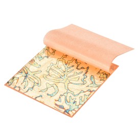 sourcing map 25 Pcs Gold Leaf Sheets 5.5" x 5.5" Imitation Gold Foil Sheets Variegated Booklet with Pattern for Crafts,Picture Frames,Nails and DIY Arts Decoration,Gold Leaves