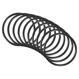 QUARKZMAN 36 mm x 32 mm x 2 mm Nitrile Rubber O-Rings x 10 Pieces Round Sealing Disc for Tap Plumber Repair Seal Connection [Black]