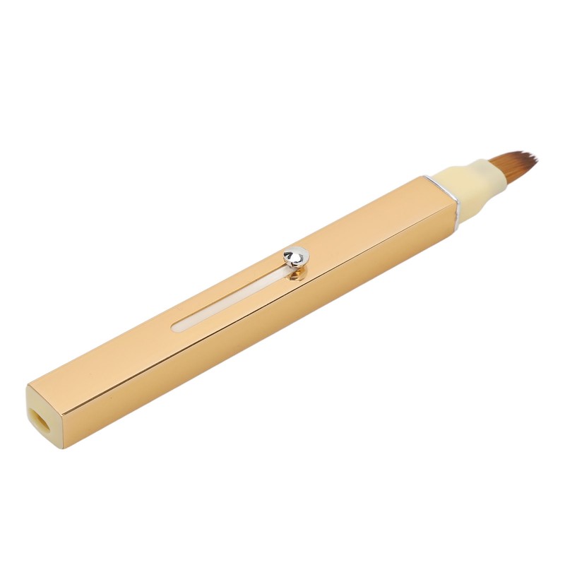 3pcs Gold Retractable Lip Brush Portable Soft Hair Double Ended