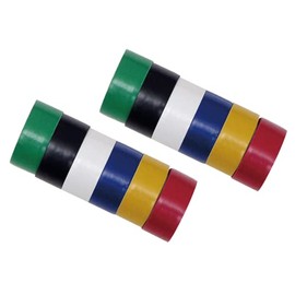 HMH -Shop 12 Rolls of Electrical Tape 19 mm x 2.5 m Colourful Electrical Tape 6 Colours