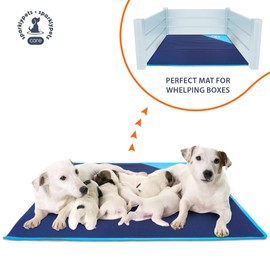 SparklyPets - Square Dog Mat for Crate - Waterproof Reusable Pad for Dog House, Cage, Playpen, Whelping Box Floor - Washable Puppy Pad, Machine Washing Compatible