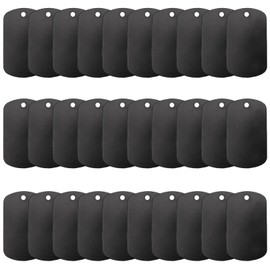 LIANHATA Name Tags, Aluminum Tags, 30 Sheets Aluminum, DIY Blank Aluminum Tags, For Cats and Dogs, Collars, ID Tags, Engraved, Name Engraved, Shield Shaped, Black