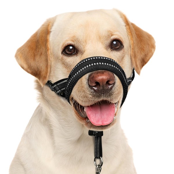 BARKLESS Soft Dog Head Collar, Padded No Pull Head Halter,