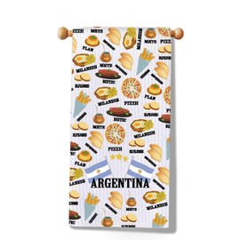JXGZSO Argentine Food Tea Towel Argentine Food Gift Souvenir Gift Trip Lover Towel (CA Argentine Towel)