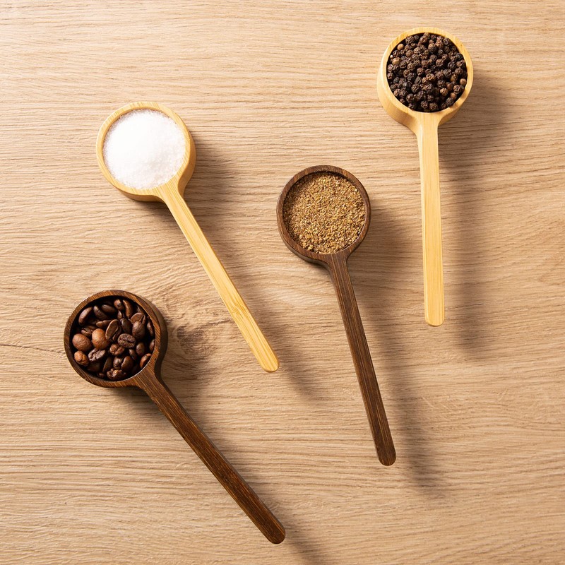 Bamboo Wooden Coffee Scoop for Jars Farmhouse Minimalist Food Jar
