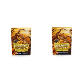 2 Packs Dragon Shield Matte Mini Japanese Orange 60 ct Card Sleeves Value Bundle!