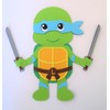 TMNT Ninja Turtle Leonardo Paper Doll Paper Die Cut Scrapbook Embellishment