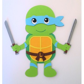 TMNT Ninja Turtle Leonardo Paper Doll Paper Die Cut Scrapbook Embellishment