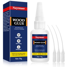 Nayrmaer Wood Glue, 30g Super Glue for Wood, CA Glue for Wood Working, Fast Drying Wood Glue for Wood, Furniture, Balsa and Crafts (WGN1-30g)