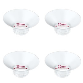 IVARONAL Flange Insert 4PCS 20mm Compatible with Momcozy M9/M6/M5/S12 Pro/V1 Pro/V2 pro, Spectra/Medela/Elvie/NCVI/TSRETE/eufy/Lansinoh/Paruu/MomMed Breast Pump 24mm Shields/Flanges (4pcs-20mm)