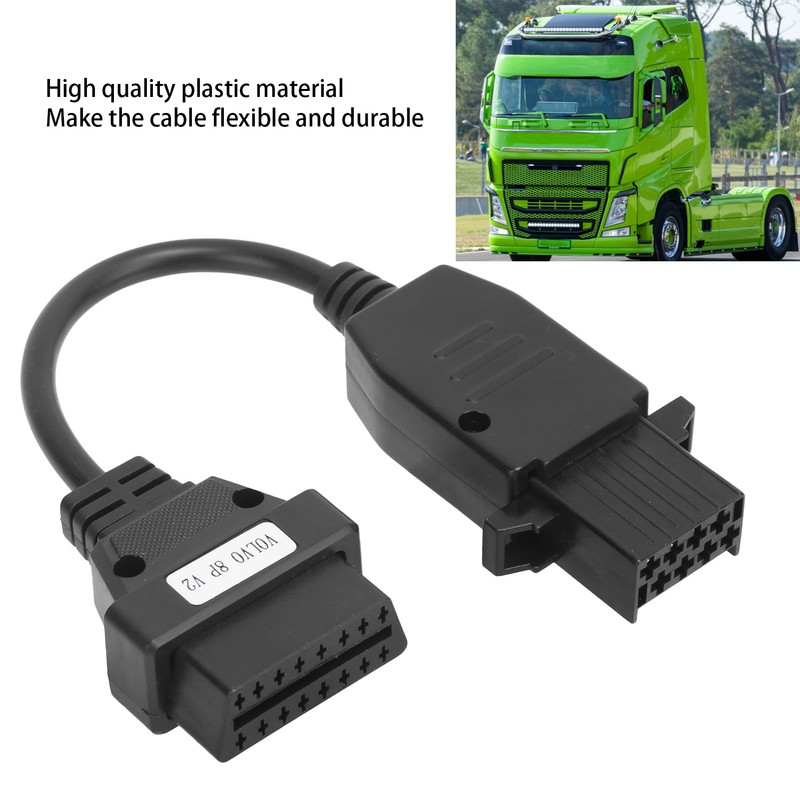 30cm Car OBD2 Diagnostic Cable Adapter 8PIN to 16PIN Plastic