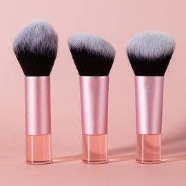 3Pcs Foundation Contour Powder Brushes Set,Travel Kabuki Makeup Brush,Kabuki Brush Travel Makeup Brush Blush Brush Foundation Brush,Kabuki Makeup Brush Kabuki Powder Foundation Sunscreen Makeup Brush