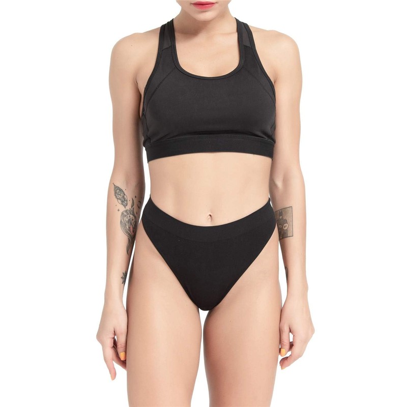 GRANKEE Women's High Waisted Breathable Seamless Thong Panties No Show