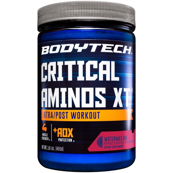 BODYTECH Critical Aminos XT Intra/Post Workout Watermelon - Supports Muscle Recovery (16 Ounce Powder)