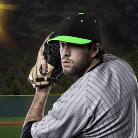 QUINTRA Fashion Baseball Cap for Men and Women, Adjustable Strapback Hats, Sports Baseball Cap, Snapback Hat Cap, Fur Bobble for Hats with Press Stud (Green, One Size), Green, Unit size