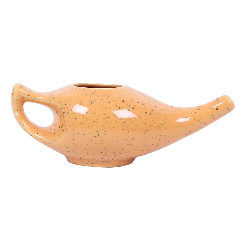 Handcrafted Ceramic Neti Pot (Tiger Mat)
