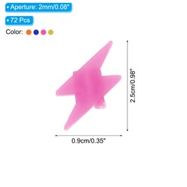 PATIKIL Bike Wheel Spokes Beads, 72 Pcs Colorful Bicycle Spoke Decoration Resin Clip Beads Spoke for Bike Accessories (Light), Multicolor