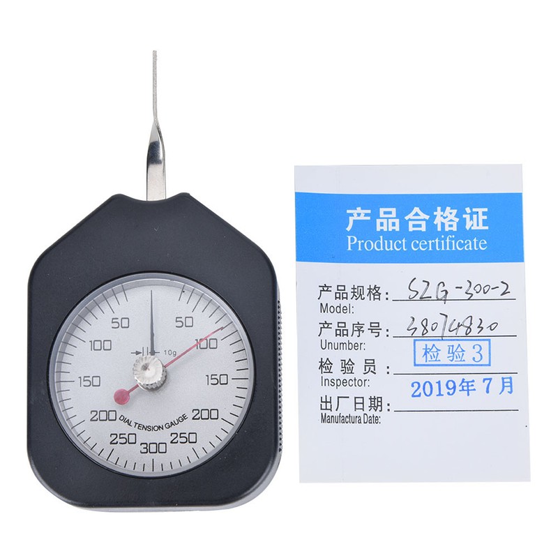 Plastic Pointer Type Double Needles Tension Meter Analog Dial Gauge