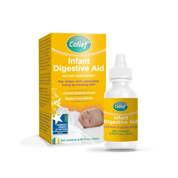 Colief Infant Digestive Aid | Gas Drops for Babies | Natural & Safe Infant Gas Relief | Reduces Baby Colic, Tummy Bloating, Fussing & Crying | 90 Servings | 0.5 Fl Oz