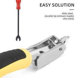 Staple Remover Heavy Duty 2Pcs Upholstery and Construction Staple Puller Tack Lifter Tool Carpet Remover,Nail Puller for Removing All Kinds of Staples for Furniture,Floor,Wooden Case,Carton