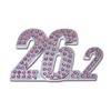 Elektroplate 26.2 Pink Crystal Marathon All Metal Emblem for Cars,