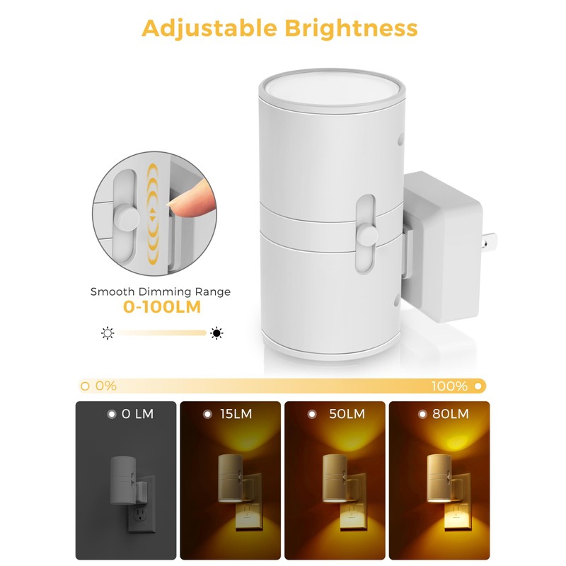 L LOHAS LED Night Light, Amber Night Light, Dimmable Night