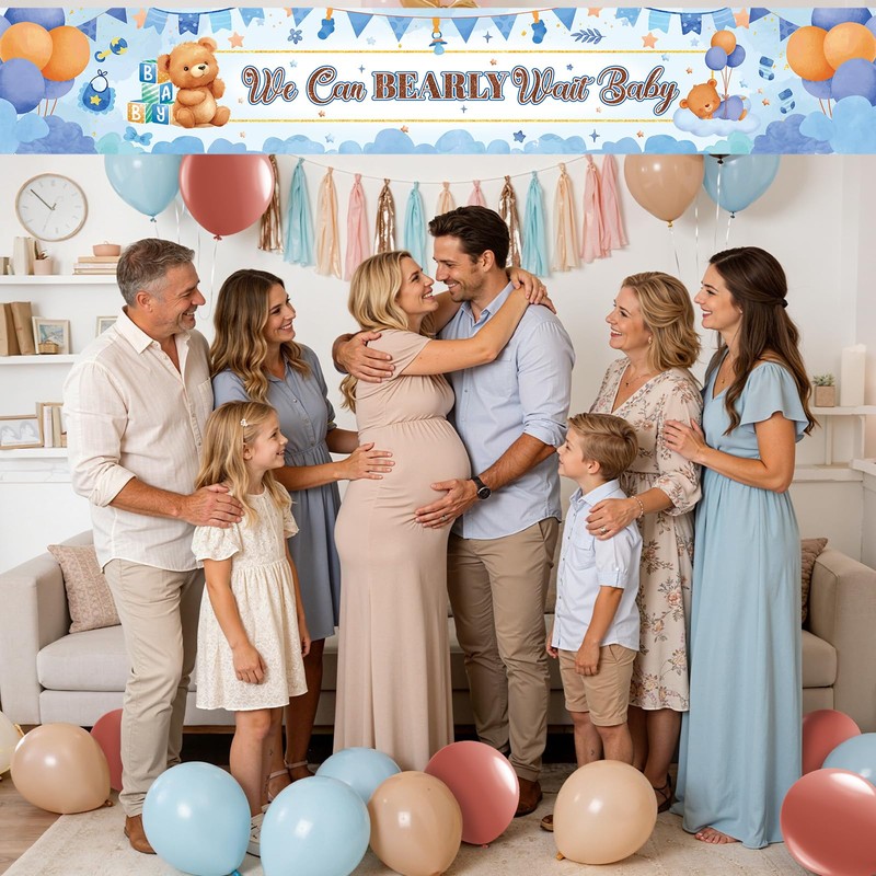 We Can Bearly Wait Baby Shower Decorations Set with 50