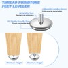 sourcing map 4Pcs M10 Thread Furniture Feet Levelers, 47x20mm Adjustable