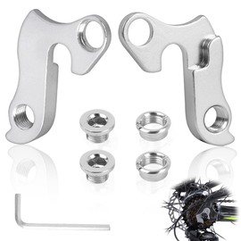IKOPFLN Pack of 2 Bicycle Suspension Bike Gear Hanger Replacement Bicycle Derailleur Hanger, Gear Mech Derailleur Hanger, Bike Rear Derailleur Hanger, with Nuts for Bicycle Bikes Cycling, b