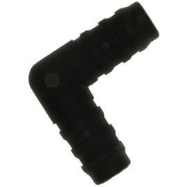 W4 Elbow Hose Connector - Black, 1/2 Inch