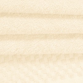 MyOwn Ultra Soft 2 Pack Oversized Bath Towel Set 28x55 inches, Cotton Large Bath Towels, Highly Absorbant Compact Quickdry & Lightweight Towel, Ideal for Gym Travel Camp Pool - Ivory