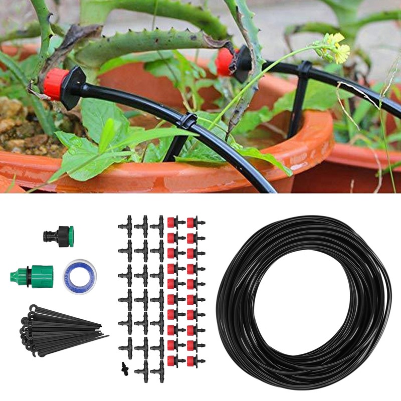DIY Automatic Drip Irrigation Kit 20m Adjustable Nozzle Irrigation System