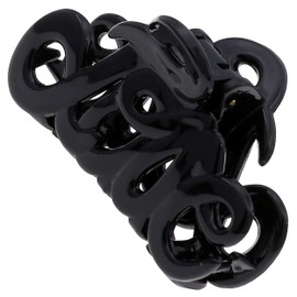 Camila Paris CP3025 French Hair Clip for Women, 2 inch Girls Hair Claw Clips Jaw Black Fashion Durable and Styling Hair Accessories for Women, Strong Hold No Slip Grip, Made in France