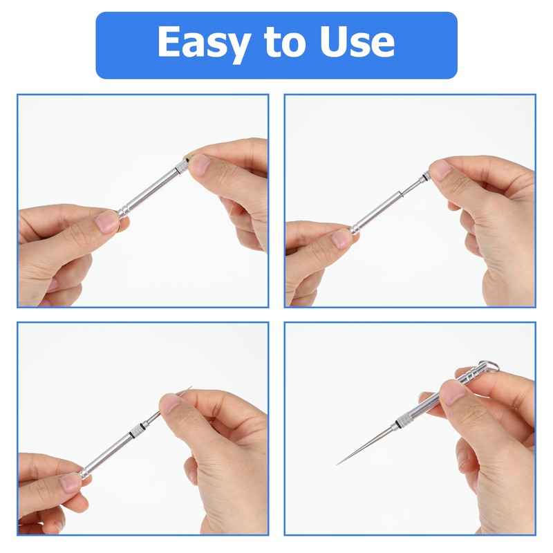 Metal Toothpicks, Pack of 5 Titanium Toothpicks, Reusable, Portable Toothpicks