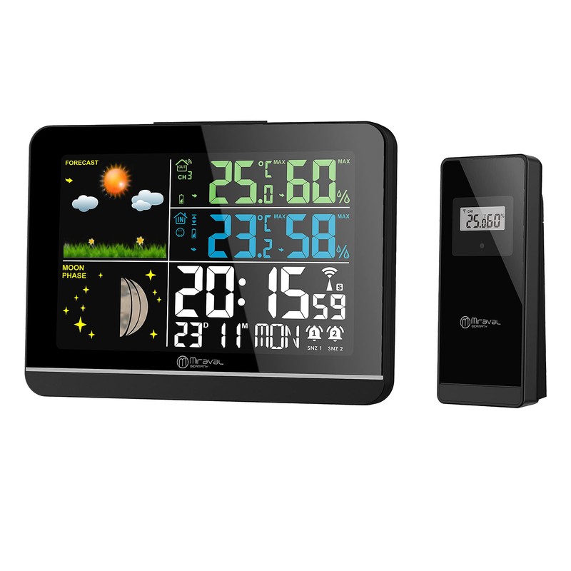 Wireless weather station with colour display: accurate weather forecast with
