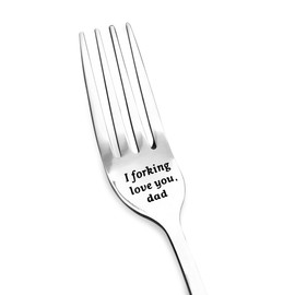 Funny Dad Christmas Gifts for Daddy Father Birthday Gifts from Daughter Son I Forking Love You Dad Fork for Father Dad Anniversary Wedding Gift for Daddy I Love You Gift Fork for Dad Birthday Presents