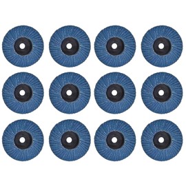 Pack of 12 Flap Discs, Sanding Discs, Sanding Mop Disc, 3 Inch 75 mm, 120 Grain Flap Disc, Flap Disc for Metal, Steel, Wood, Sanding Disc, Abrasive Mop Flap Disk, Blue