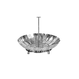 Barazzoni Baskets for Steaming with Telescopic Handle, nickel-free stainless steel, 23 cm