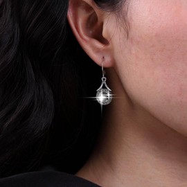 TseenYi Vintage Crystal Rhinestone Earrings Dangle Gold Crystal Drop Hoop Earrings Wedding Rhinestone Earrings Round CZ Bridal Earrings Luxury Rhinestone Earrings Jewellery for Women and Girls,