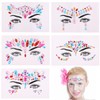 YPYMOD Pack of 5 Glitter Stones Face Festival, Rhinestone Face