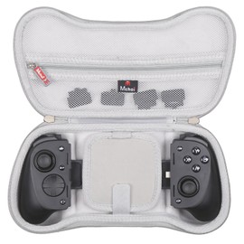 Controller Case for Razer Kishi V3 Pro/Kishi Ultra, Gaming Controller Grey Storage Box EVA Hard Shell, Shockproof & Dustproof, Dual-Layer Storage, Mesh Pocket for Cables & SD Cards, Elastic Straps