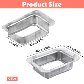 2 Pack 2" x 3" Rain Gutter Downspout Aluminum Drop Outlet K Style