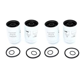 FKG Fuel Filters 6.6L Duramax Diesel TP3018, TP3012, 12664429 fit for 2001-2016 Chevy Silverado 2500HD 3500HD (6.6L Duramax Diesel), 2001-2016 GMC Sierra 2500HD 3500HD (6.6L Duramax Diesel), Set of 4