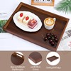 HANLANXUE 2 Pcs 17 Inch Acacia Wood Serving Trays with