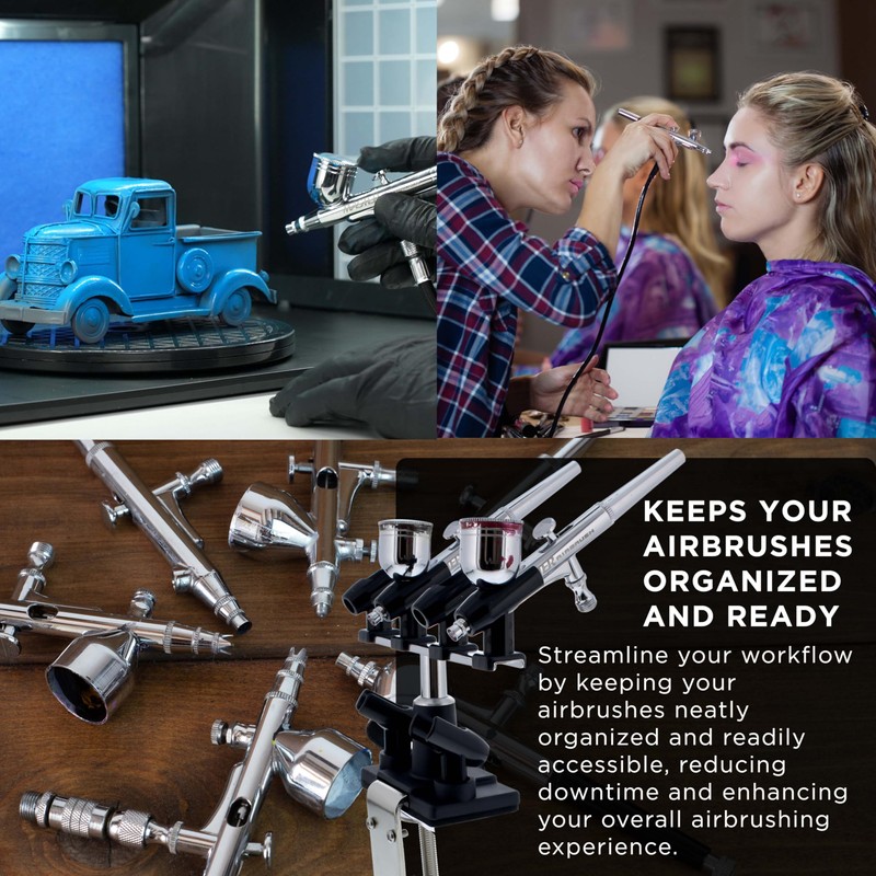 Master Airbrush Universal Clamp-On 6-Airbrush Holder - Airbrush Accessories &