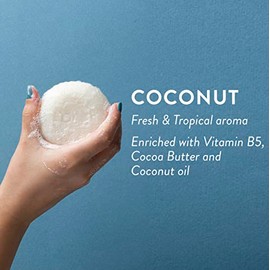 Barra de Champú y Acondicionador LOLE'S, 2en1 con Aceite de Coco para Cabello Normal, Volumen y Fuerza, 99% de Origen Natural, Obtenido de Manera Sost