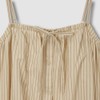 JAJU [JAJU] Women's Cotton Stripe Sleeveless Pajama Dress_Dark Beige