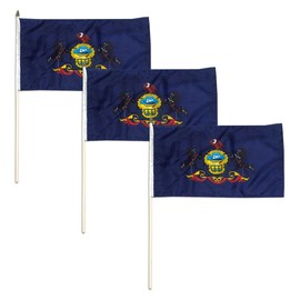 Pennsylvania Flag 12 x 18 inch (3 PK)